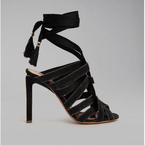 GIORGIO ARMANI  SANDALS WITH HEEL AND BRAIDED LACE